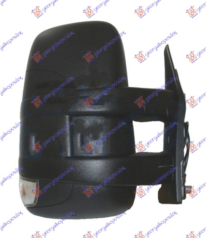 RETROVIZOR MEHANICKI KRATKI (MIGAVAC) (KONVEKSNO STAKLO) - DESNO