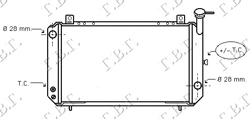 HLADNJAK MOTORA 1.0/1.3/1.5/1.6CC (59x34.8)