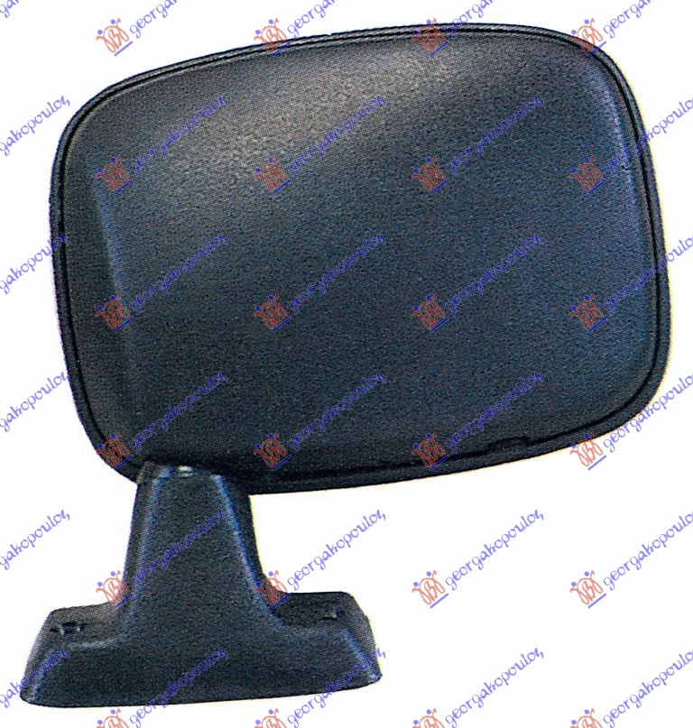 RETROVIZOR MEHANICKI CRNI KRATKI (RAVNO STAKLO) - LEVO