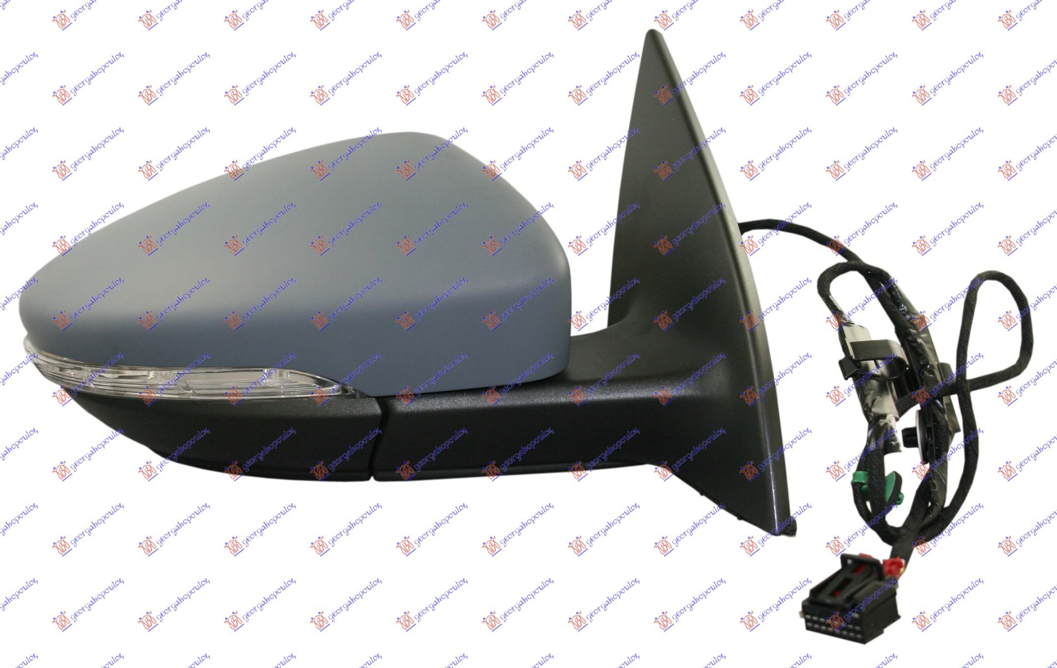 RETROVIZOR ELEKTRICNI SA GREJACEM PM (ELEKTRO-SKLOPIV) (MIGAVAC) (SVETLO) 09- (A - DESNO