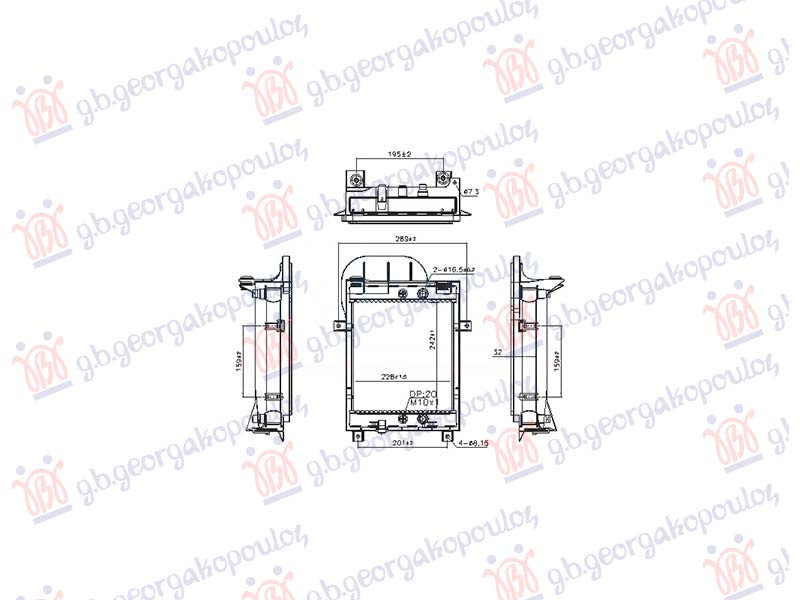 HLADNJAK MOTORA DODATNI 3.0/4.4 (AUTO) (242x228) (NISSENS)