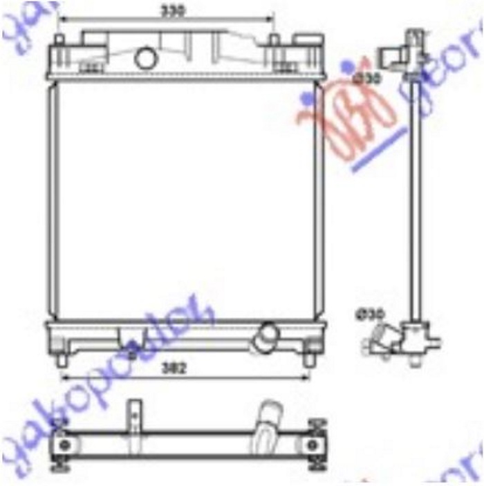 HLADNJAK MOTORA 1.0/1.3 BENZIN (37x40) (KOYO)