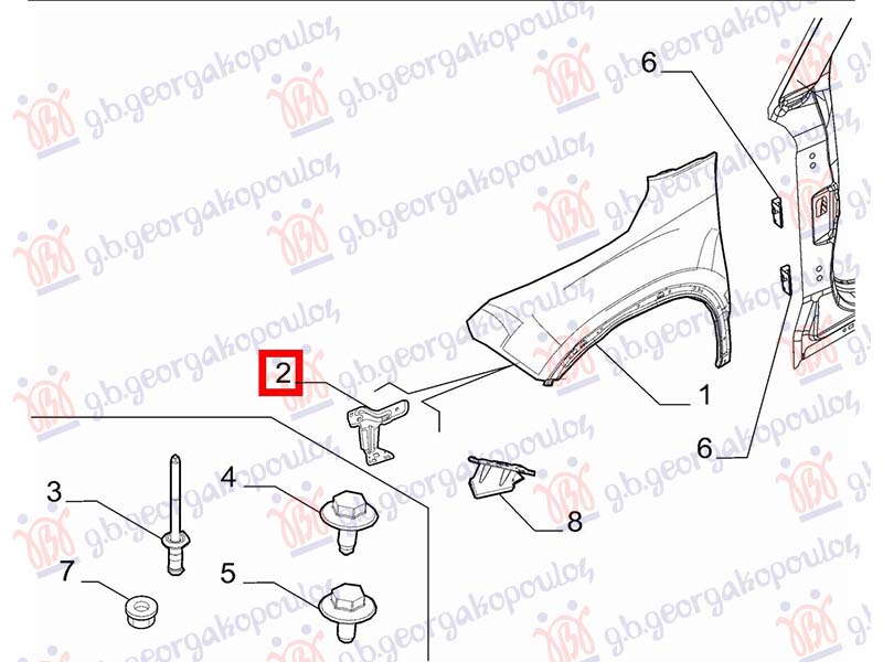 NOSAC BLATOBRANA GORNJI METAL (O)