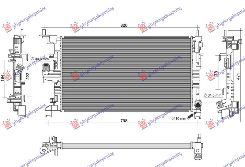 HLADNJAK MOTORA 1.5 DIZEL (MAN/AUTO) (685x388) (NISSENS)
