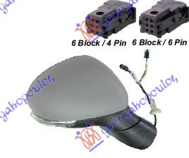 RETROVIZOR ELEKTRICNI SA GREJACEM PM (ELEKTRO-SKLOPIV) (MIGAVAC) (SENZOR) (KONVE - DESNO