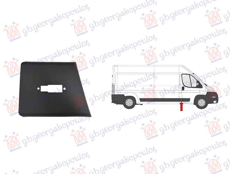 LAJSNA STUBA PREDNJIH VRATA CRNA (PREDNJI DEO) (KRATKA/DUGA SASIJA) (SA OTVOROM 