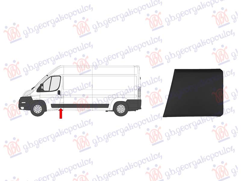 LAJSNA STUBA PREDNJIH VRATA CRNA (KRATKA/DUGA SASIJA)