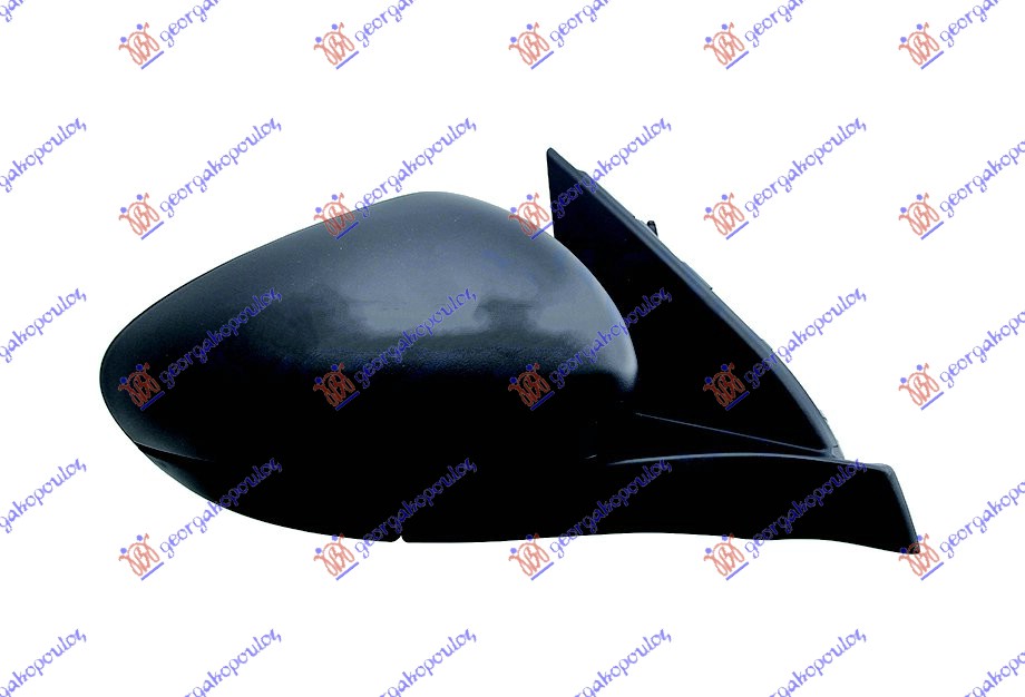 RETROVIZOR ELEKTRICNI SA GREJACEM CRNI (SENZOR) (KONVEKSNO STAKLO) - DESNO