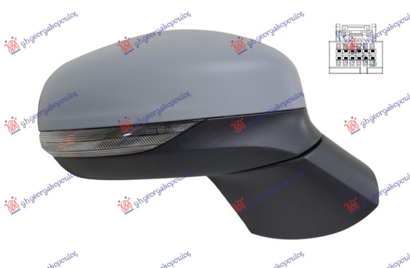 RETROVIZOR ELEK. PM (MIGAVAC) (6 PIN) - DESNO