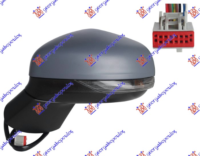 RETROVIZOR ELEKTRICNI SA GREJACEM PM (ELEKTRO-SKLOPIV) (MIGAVAC) (SVETLO) (10 PI