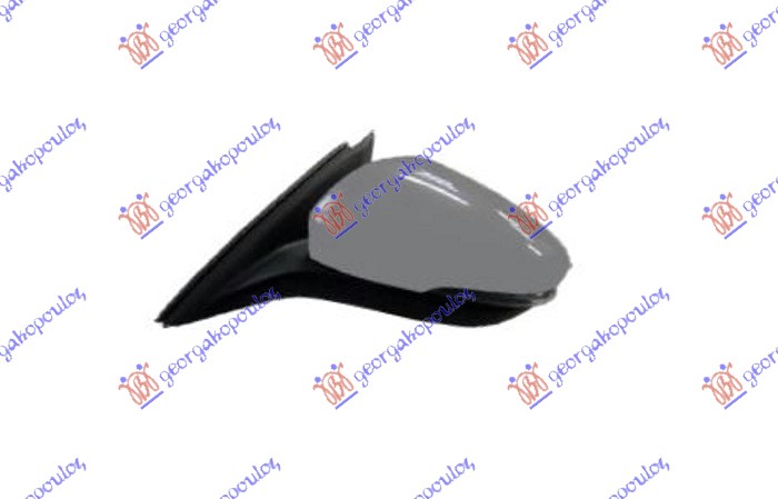 RETROVIZOR ELEKTRICNI SA GREJACEM PM (MIGAVAC) (MRTAV UGAO) (KONVEKSNO STAKLO) - LEVO