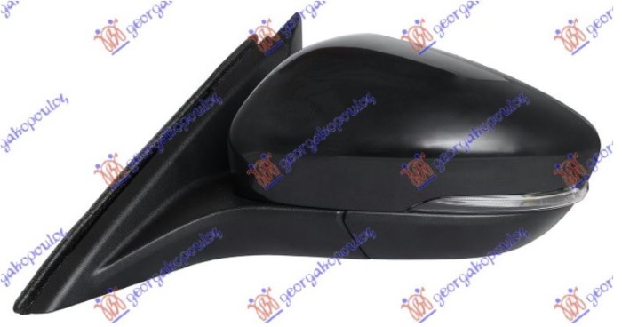 RETROVIZOR ELEKTRICNI SA GREJACEM PM (ELEKTRO-SKLOPIV) (MIGAVAC) (SVETLO) (MRTAV - LEVO