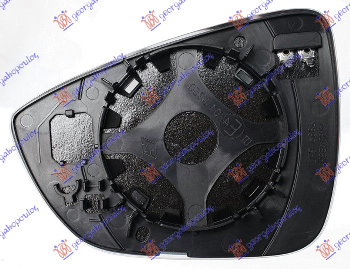 STAKLO RETROVIZORA SA GREJACEM (KONVEKSNO) - DESNO