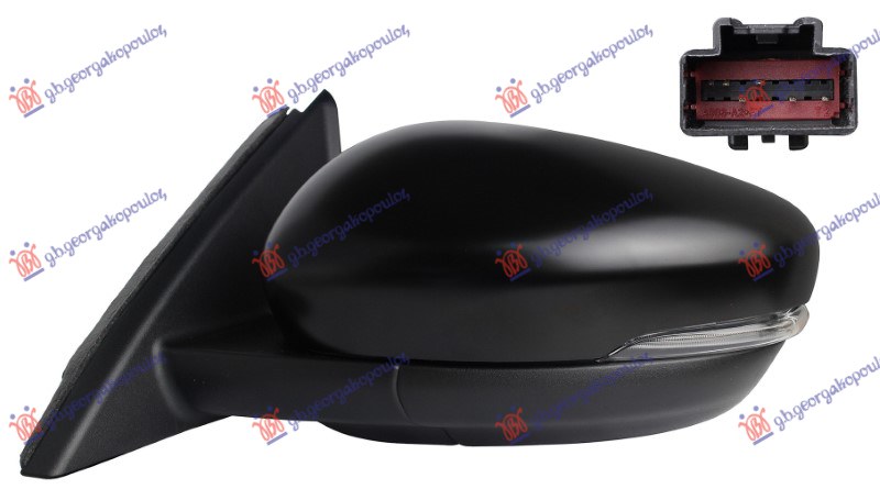 RETROVIZOR ELEKTRICNI SA GREJACEM PM (MIGAVAC) (6 PIN) (A KVALITET) (KONVEKSNO S - LEVO