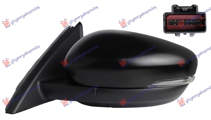 RETROVIZOR ELEKTRICNI SA GREJ. PM (ELEKTRO-SKLOPIV) (MEMORIJA) (MIGAVAC) (SVETLO - LEVO