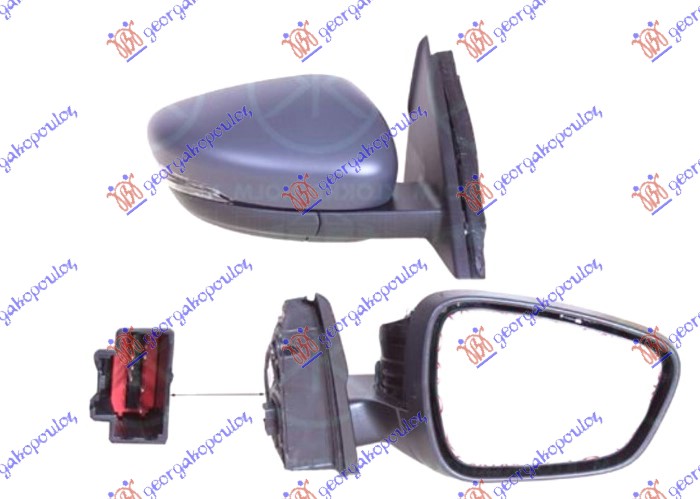 RETROVIZOR ELEKTRICNI SA GREJACEM PM (ELEKTRO-SKLOPIV) (MIGAVAC) (SVETLO) (A KVA - DESNO