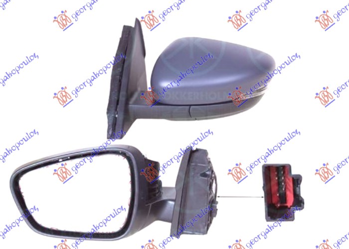 RETROVIZOR ELEKTRICNI SA GREJACEM PM (ELEKTRO-SKLOPIV) (MIGAVAC) (SVETLO) (A KVA - LEVO