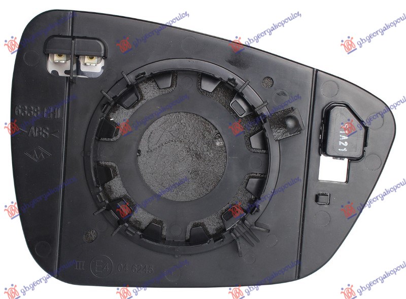 STAKLO RETROVIZORA SA GREJACEM (MRTAV UGAO) (KONVEKSNO) - DESNO