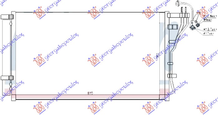 HLADNJAK KLIME 2.0i-2.4 BEN (695x383x16)