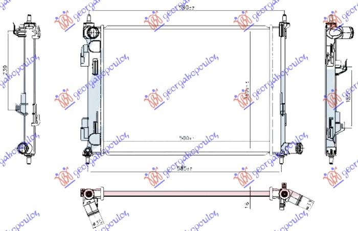 HLAD. MOTORA 1.2-1.4 BENZIN 480x375x16  