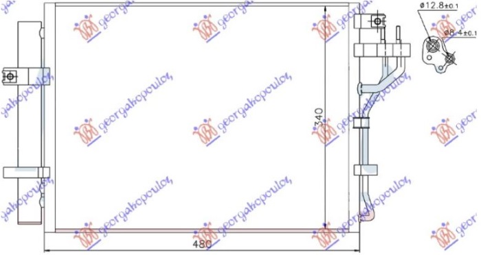 HLADNJAK KLIME ZA SVE MODELSE BENZIN (440x340x16) (NRF)