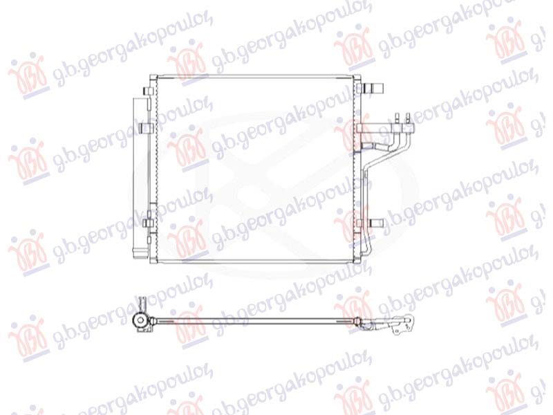 HLADNJAK KLIME 1.0/1.2 BENZIN (CEV 12.7/17) (447x398x12)