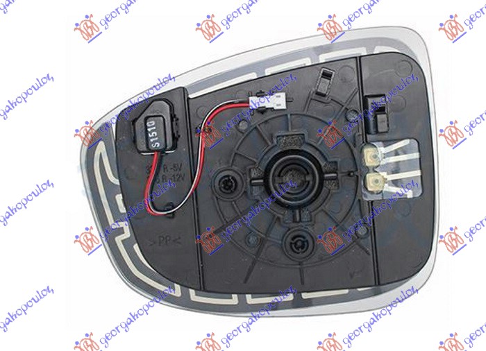 STAKLO RETROVIZORA SA GREJ. (MRT.U) -15 