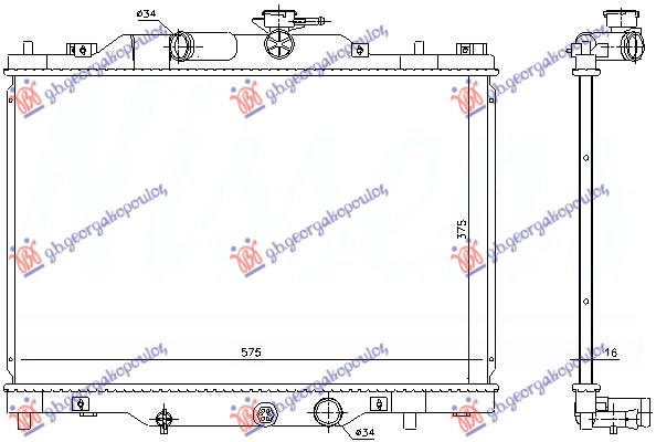 HLADNJAK MOTORA 2.0 BENZIN (375x575x16)