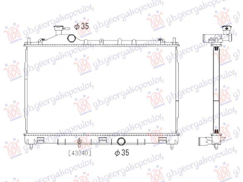HLADNJAK MOTORA 1.5 T-Mivec BENZIN (AUTO) (400x685x26)