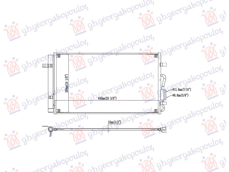HLADNJAK KLIME 1.6 BENZIN (643x345x12)