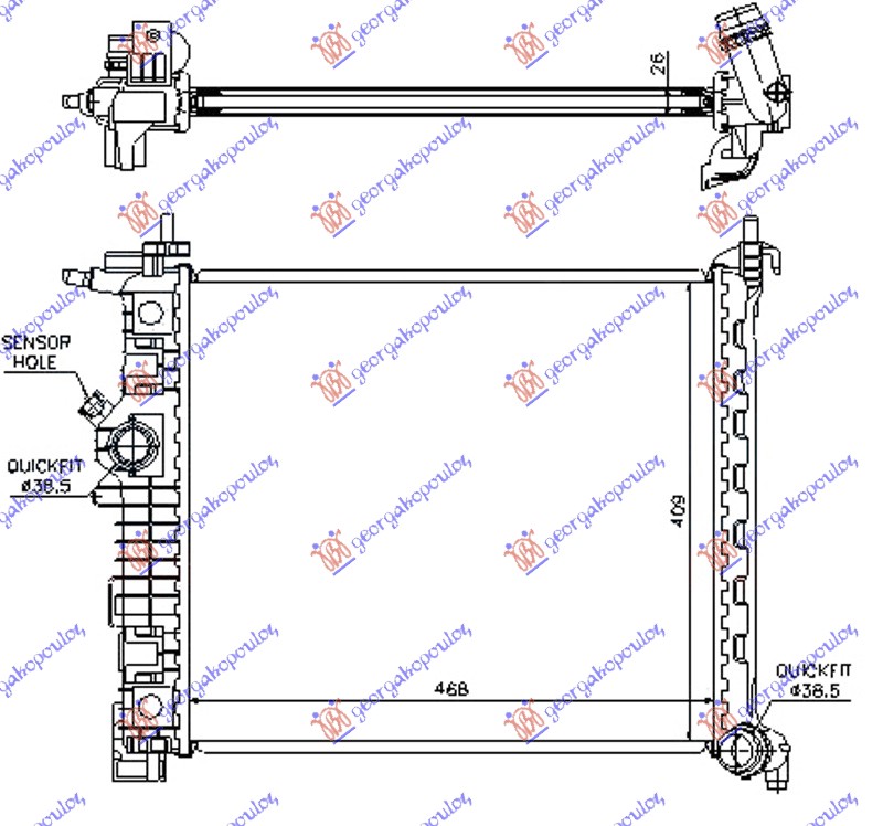 HLADNJAK MOTORA 1.3/1.7 CDTi (MAN) (47x42.8)