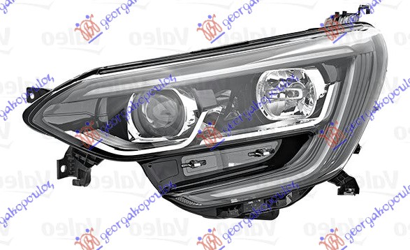 FAR ELEKTRICNI (H7/H7) CRNI SA LED DNEVNIM SVETLOM (VALEO) - LEVO