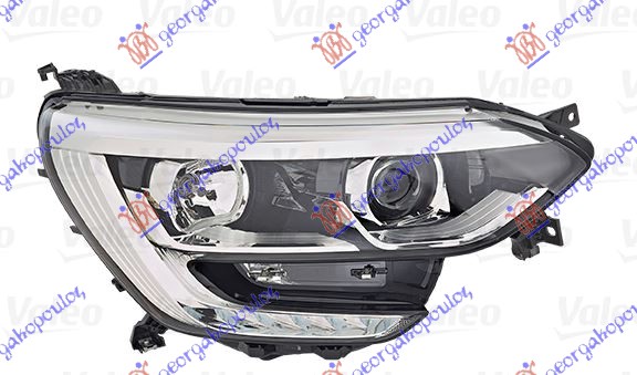 FAR ELEKTRICNI (H7/H7) HROM SA LED DNEVNIM SVETLOM (VALEO) - DESNO