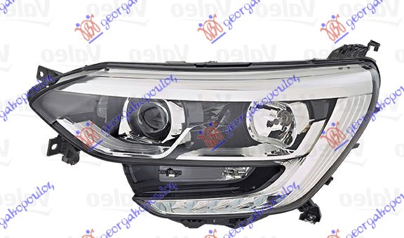 FAR ELEKTRICNI (H7/H7) HROM SA LED DNEVNIM SVETLOM (VALEO) - LEVO