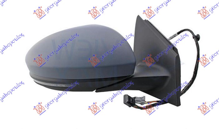 RETROVIZOR ELEKTRICNI SA GREJ. PM (ELEKTRO-SKLOPIV) (MIGAVAC) (SVETLO) (MRTAV UG - DESNO