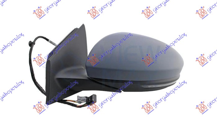 RETROVIZOR ELEKTRICNI SA GREJACEM PM (ELEKTRO-SKLOPIV) (MIGAVAC) (SVETLO) (MRTAV - LEVO