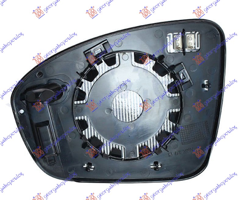 STAKLO RETROVIZORA SA GREJACEM (KONVEKSNO) - DESNO