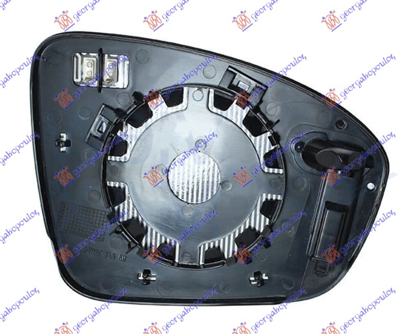 STAKLO RETROVIZORA SA GREJACEM (ASFERICNO) - LEVO