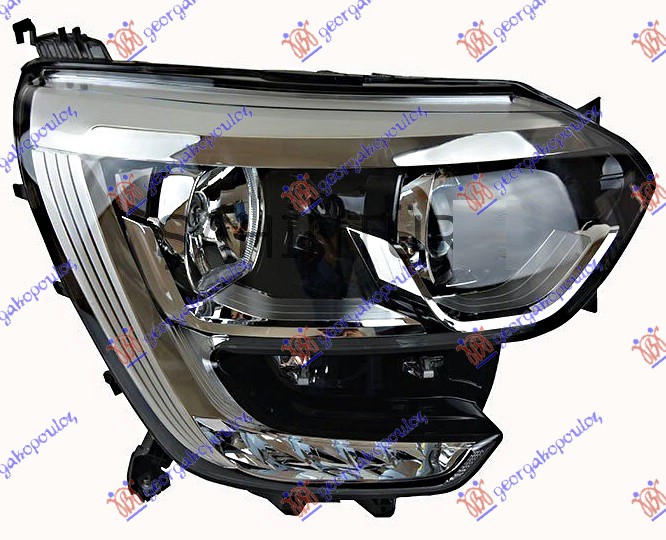 FAR ELEKTRICNI (H7/H7) HROM SA LED DNEVNIM SVETLOM (VALEO) - DESNO