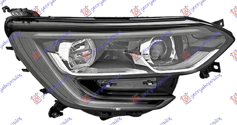 FAR ELEKTRICNI (H7/H7) CRNI SA LED DNEVNIM SVETLOM (VALEO) - DESNO