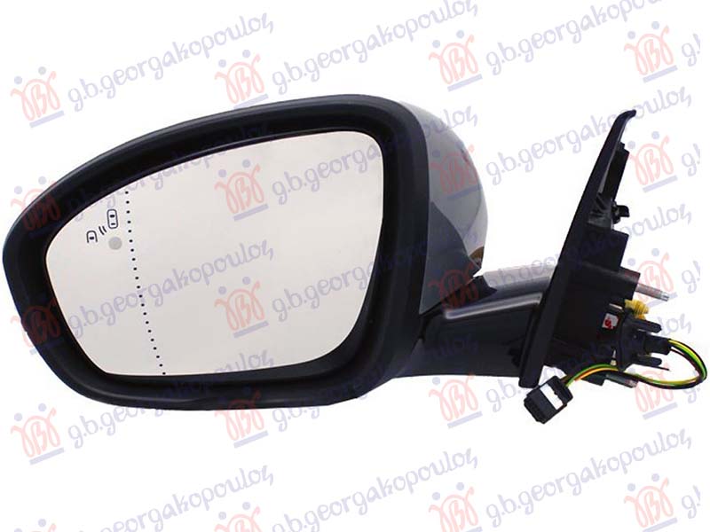 RETROVIZOR ELEKTRICNI SA GREJACEM PM (ELEKTRO-SKLOPIV) (MIGAVAC) (SVETLO) (MEMOR