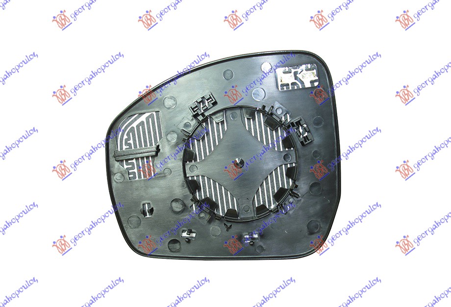 STAKLO RETROVIZORA SA GREJACEM (KONVEKSNO) - DESNO