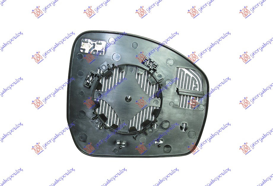 STAKLO RETROVIZORA SA GREJACEM (KONVEKSNO) - LEVO