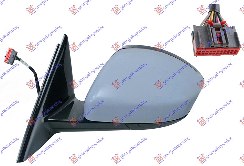 RETROVIZOR ELEK. SA GREJ. PM (ELEKTRO-SKLOPIV) (MIGAVAC) (SVETLO) (MEMORIJA) (SE