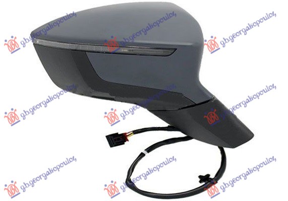 RETROVIZOR ELEKTRICNI SA GREJACEM PM (ELEKTRO-SKLOPIV) (MIGAVAC) (8 PIN) (KONVEK - DESNO