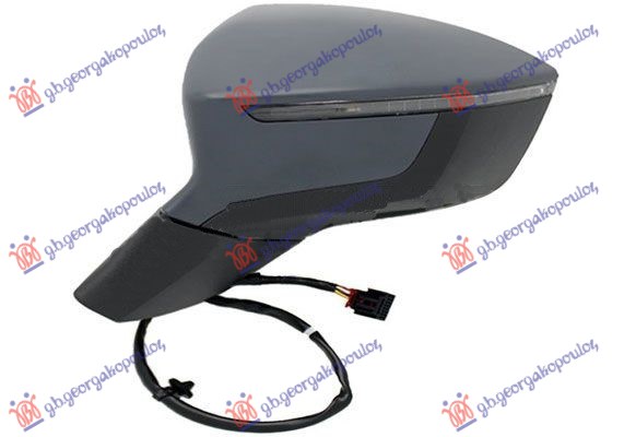 RETROVIZOR ELEKTRICNI SA GREJACEM PM (ELEKTRO-SKLOPIV) (MIGAVAC) (8 PIN) (KONVEK - LEVO