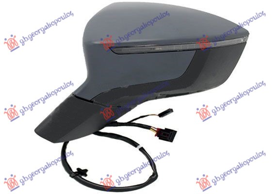 RETROVIZOR ELEKTRICNI SA GREJACEM PM (ELEKTRO-SKLOPIV) (MIGAVAC) (MRTAV UGAO) (1 - LEVO