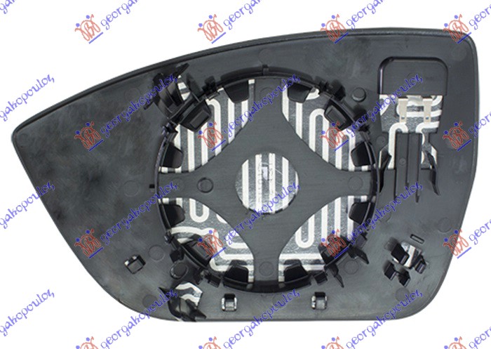 STAKLO RETROVIZORA SA GREJACEM (KONVEKSNO) - DESNO