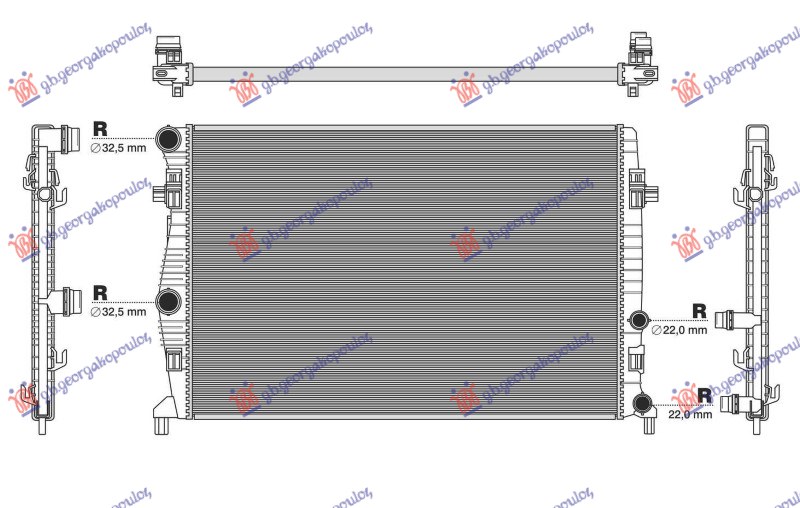 HLADNJAK MOTORA 1.0 TGI/1.0 TSI BENZIN - 1.6 TDI DIZEL (MANUELNI/AUTOMATSKI) (65