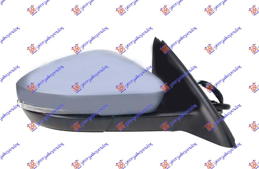 RETROVIZOR EL. SA GREJ. PM (EL-SKLOPIV) (MIG) (SVETLO) (MRTAV UGAO) (SAMOZATAMNJ - DESNO